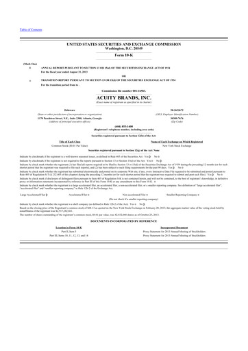 Thumbnail Acuity Brands
 10-K Annual Report 2013