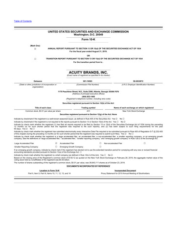 Thumbnail Acuity Brands
 10-K Annual Report 2019