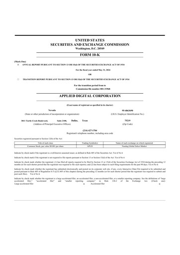 Thumbnail Applied Digital 10-K Annual Report 2024