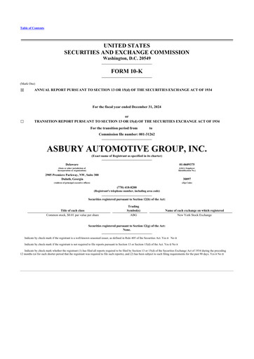 Thumbnail Asbury Automotive Group 10-K Annual Report 2024