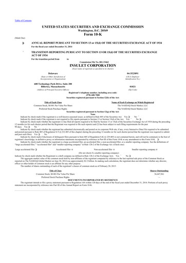 Thumbnail Insulet 10-K Annual Report 2014