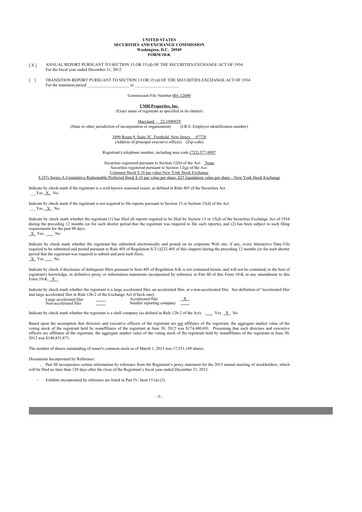 Thumbnail UMH Properties 10-K Annual Report 2012