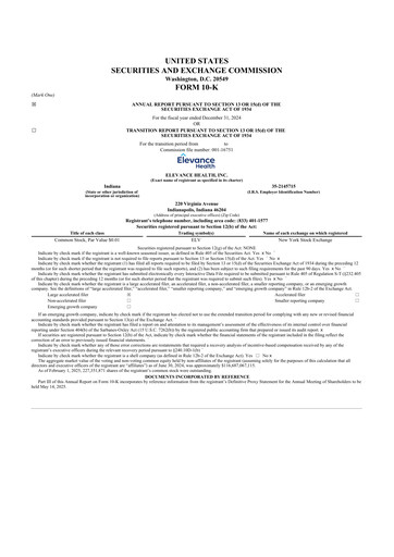 Thumbnail Elevance Health 10-K Annual Report 2024