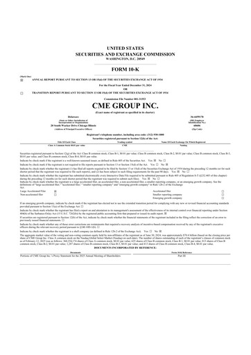 Thumbnail CME Group 10-K Annual Report 2024