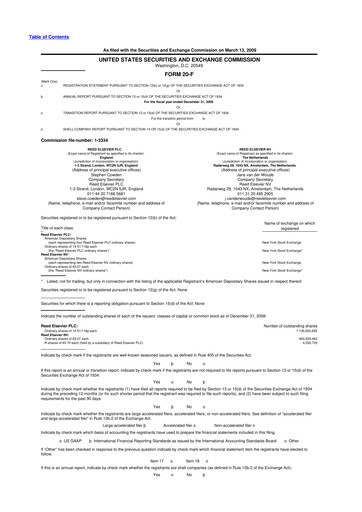 Thumbnail RELX 20-F Annual Report 