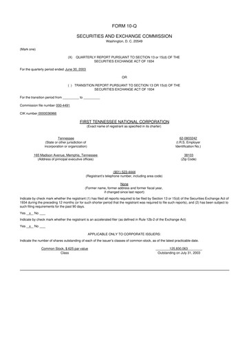 Miniature First Horizon Corporation 10-Q Rapport trimestriel  