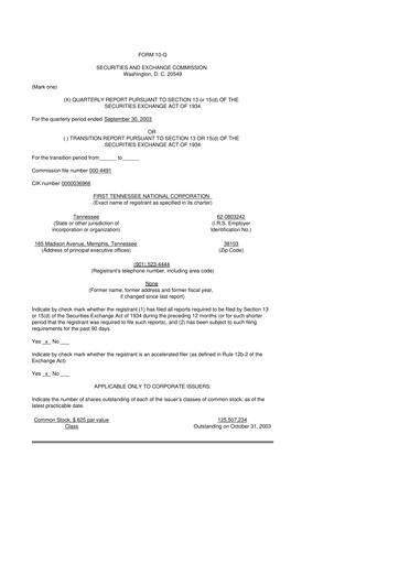 Miniature First Horizon Corporation 10-Q Rapport trimestriel  