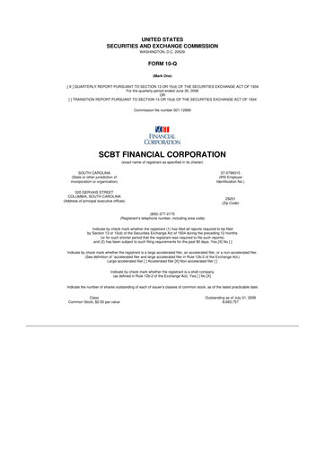 Miniature South State Corp 10-Q Rapport trimestriel  