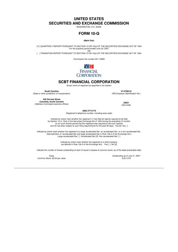 Miniature South State Corp 10-Q Rapport trimestriel  