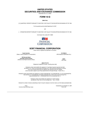 Miniature South State Corp 10-Q Rapport trimestriel  