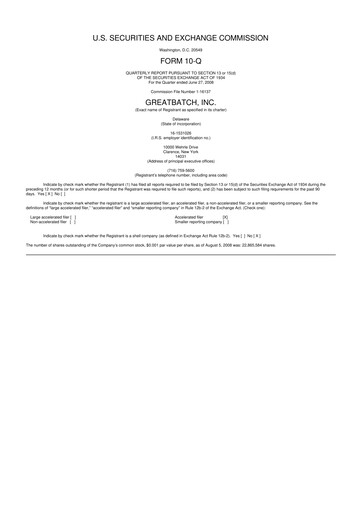 Vorschaubild Integer Holdings
 10-Q Quartalsbericht  