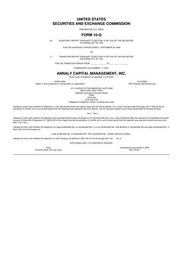 Vorschaubild Annaly Capital Management
 10-Q Quartalsbericht  