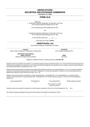 Thumbnail Jakks Pacific
 10-Q Quarterly Report FY 