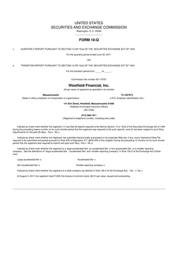 Thumbnail Western New England Bancorp 10-Q Quarterly Report FY2011 