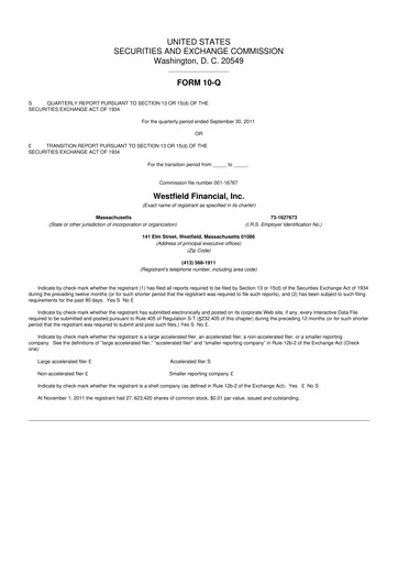 Thumbnail Western New England Bancorp 10-Q Quarterly Report FY2011 