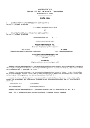 Thumbnail Western New England Bancorp 10-Q Quarterly Report FY2012 