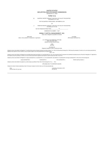 Vorschaubild Annaly Capital Management
 10-Q Quartalsbericht 2013 