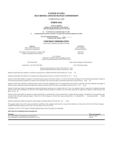 Thumbnail Chemed 10-K Annual Report 2013