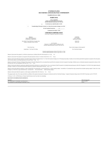 Thumbnail Chemed 10-K Annual Report 2014