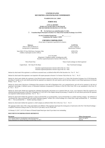 Thumbnail Chemed 10-K Annual Report 2016