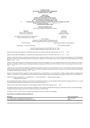 Thumbnail Chemed 10-K Annual Report 2017