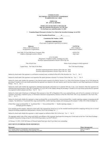 Thumbnail Chemed 10-K Annual Report 2018