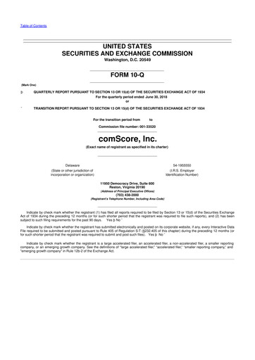 Thumbnail Comscore
 10-Q Quarterly Report FY2018 