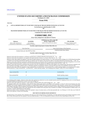 Thumbnail Comscore
 10-K Annual Report 2018