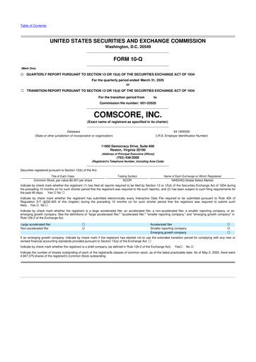 Thumbnail Comscore
 10-Q Quarterly Report FY2025 