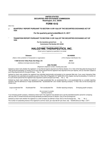 Thumbnail Halozyme Therapeutics 10-Q Quarterly Report FY2017 