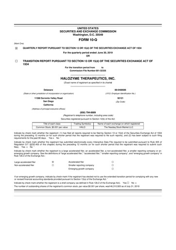 Thumbnail Halozyme Therapeutics 10-Q Quarterly Report FY2019 