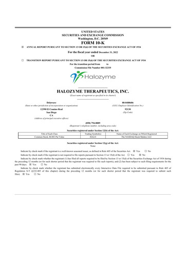 Thumbnail Halozyme Therapeutics 10-K Annual Report 2022