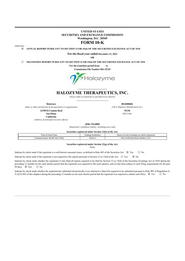 Thumbnail Halozyme Therapeutics 10-K Annual Report 2023