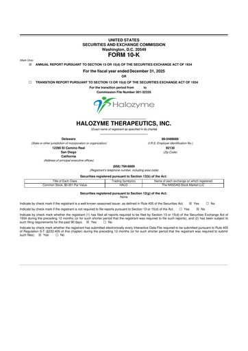Vorschaubild Halozyme Therapeutics 10-K Jahresbericht 2025