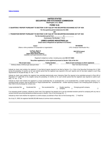 Thumbnail James Hardie Industries
 10-Q Quarterly Report FY2027 