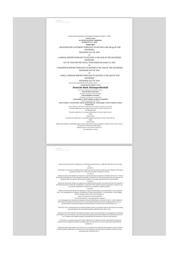 Miniature Deutsche Bank 20-F Rapport annuel 2022