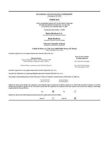 Thumbnail Banco Bradesco 20-F Annual Report 