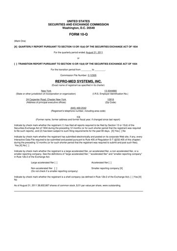 Thumbnail KORU Medical Systems 10-Q Quarterly Report FY2012 