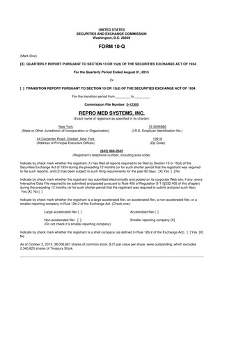 Thumbnail KORU Medical Systems 10-Q Quarterly Report FY2016 