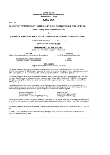 Thumbnail KORU Medical Systems 10-Q Quarterly Report FY2018 