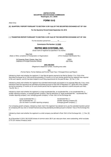 Thumbnail KORU Medical Systems 10-Q Quarterly Report FY2018 