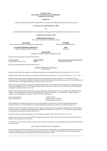 Thumbnail KORU Medical Systems 10-K Annual Report 2020