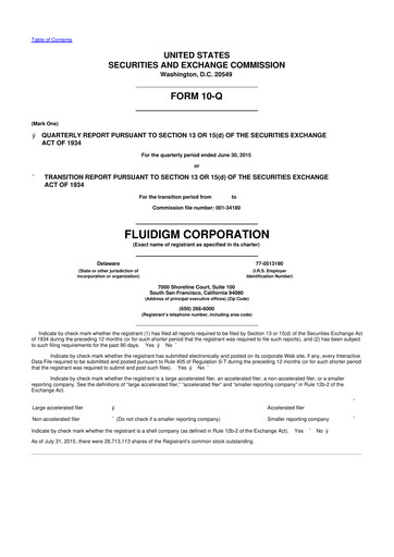 Thumbnail Standard BioTools 10-Q Quarterly Report FY2015 