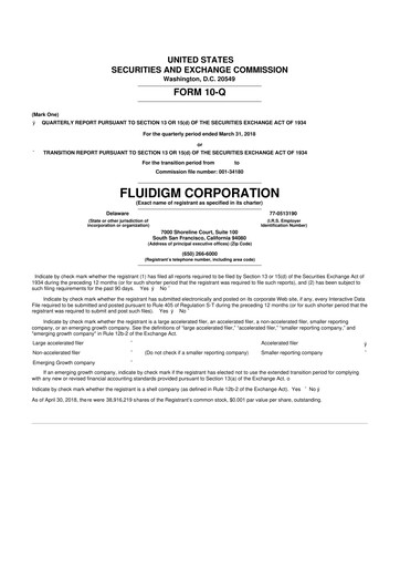 Thumbnail Standard BioTools 10-Q Quarterly Report FY2018 