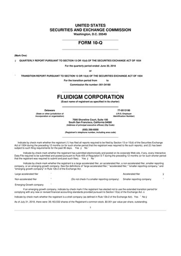 Thumbnail Standard BioTools 10-Q Quarterly Report FY2018 