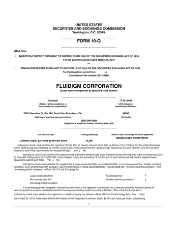 Thumbnail Standard BioTools 10-Q Quarterly Report FY2019 