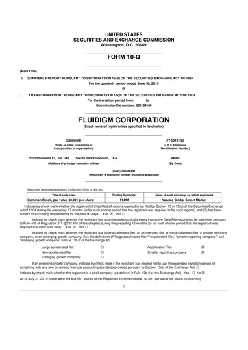 Thumbnail Standard BioTools 10-Q Quarterly Report FY2019 
