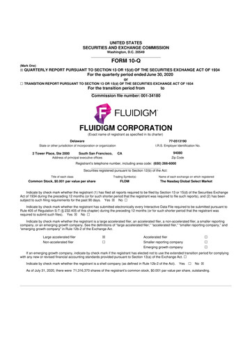 Thumbnail Standard BioTools 10-Q Quarterly Report FY2020 