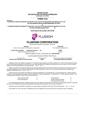 Thumbnail Standard BioTools 10-Q Quarterly Report FY2021 