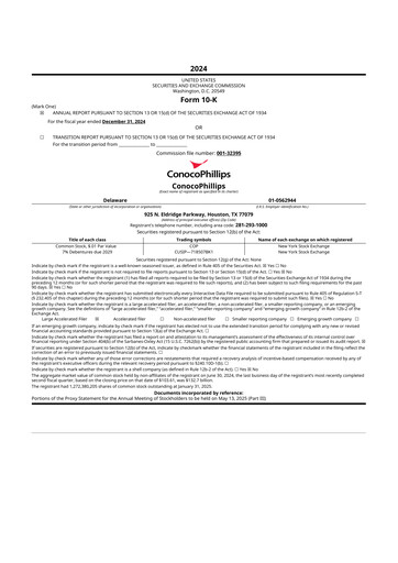 Thumbnail ConocoPhillips 10-K Annual Report 2024